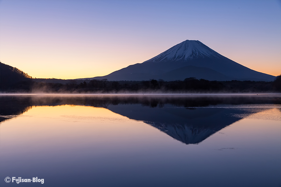 1月7日精進湖からの富士山
